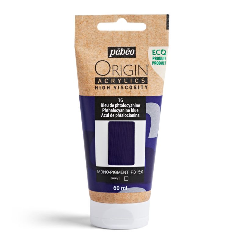 Pebeo Origin Acrylic Paint Phthalo Blue 60ml