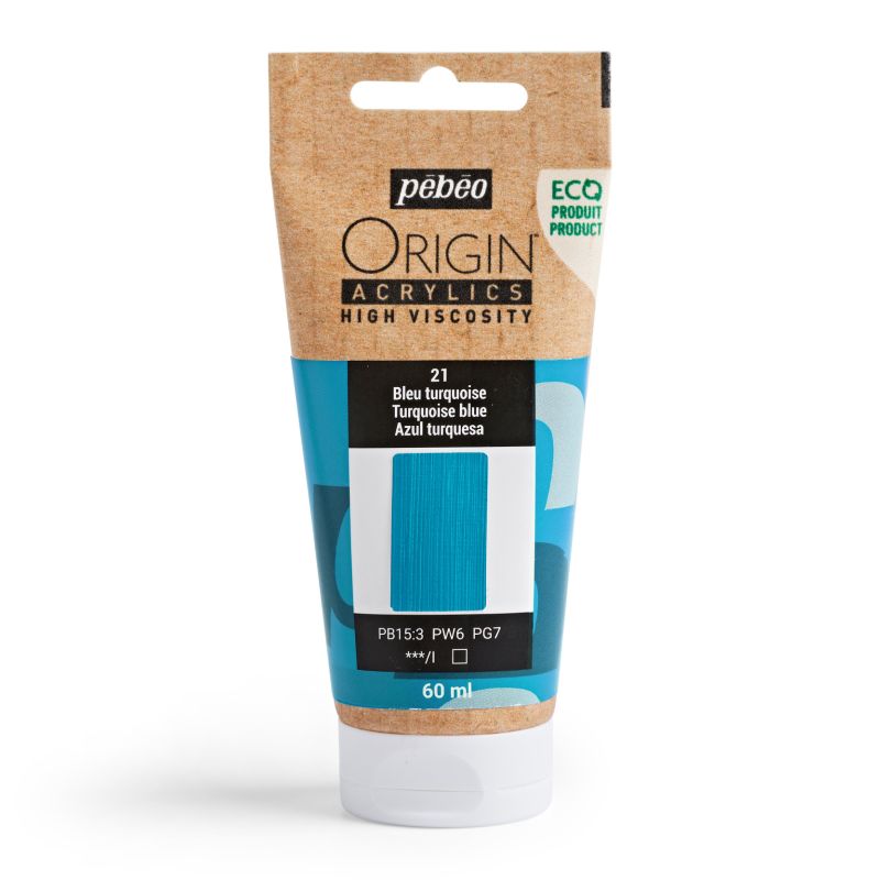 Pebeo Origin Acrylic Paint Turquoise Blue 60ml