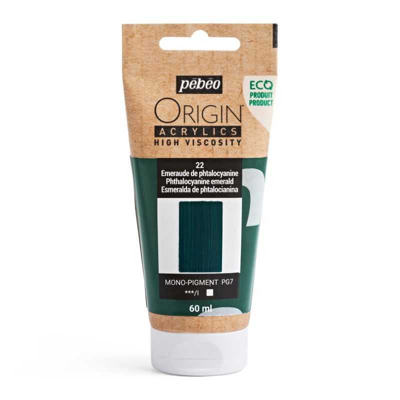 Pebeo Origin Acrylic Paint Phthalo Emerald 60ml