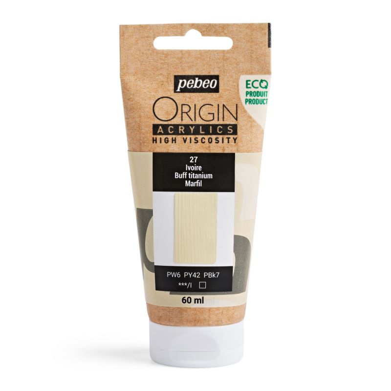 Pebeo Origin Acrylic Paint Buff Titanium 60ml