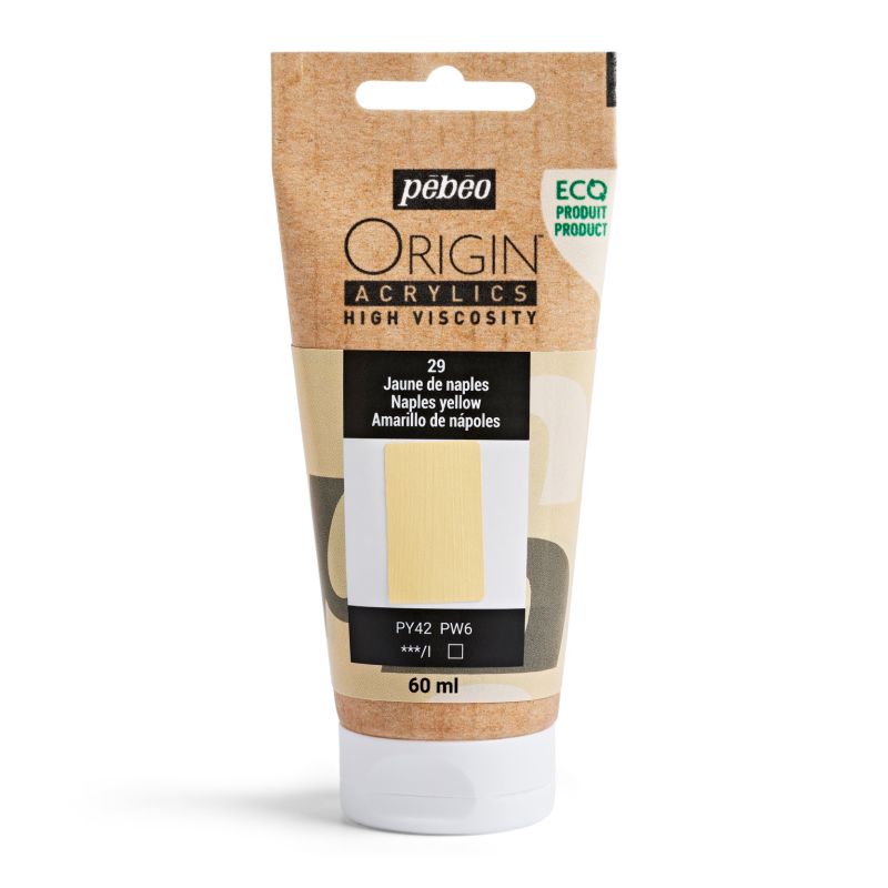 Pebeo Origin Acrylic Paint Naples Yellow 60ml