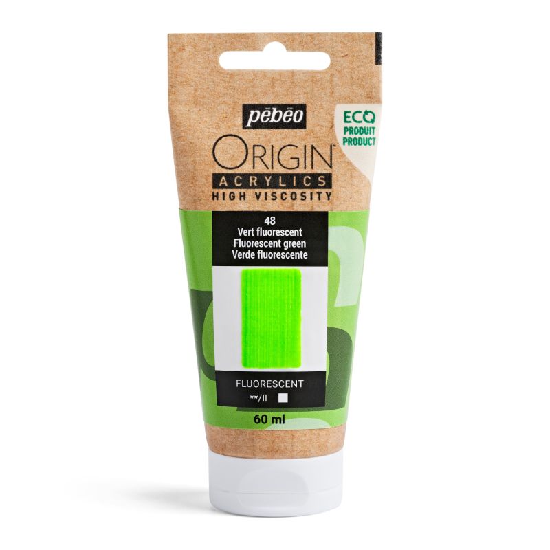 Pebeo Origin Acrylic Paint Fluorescent Green 60ml