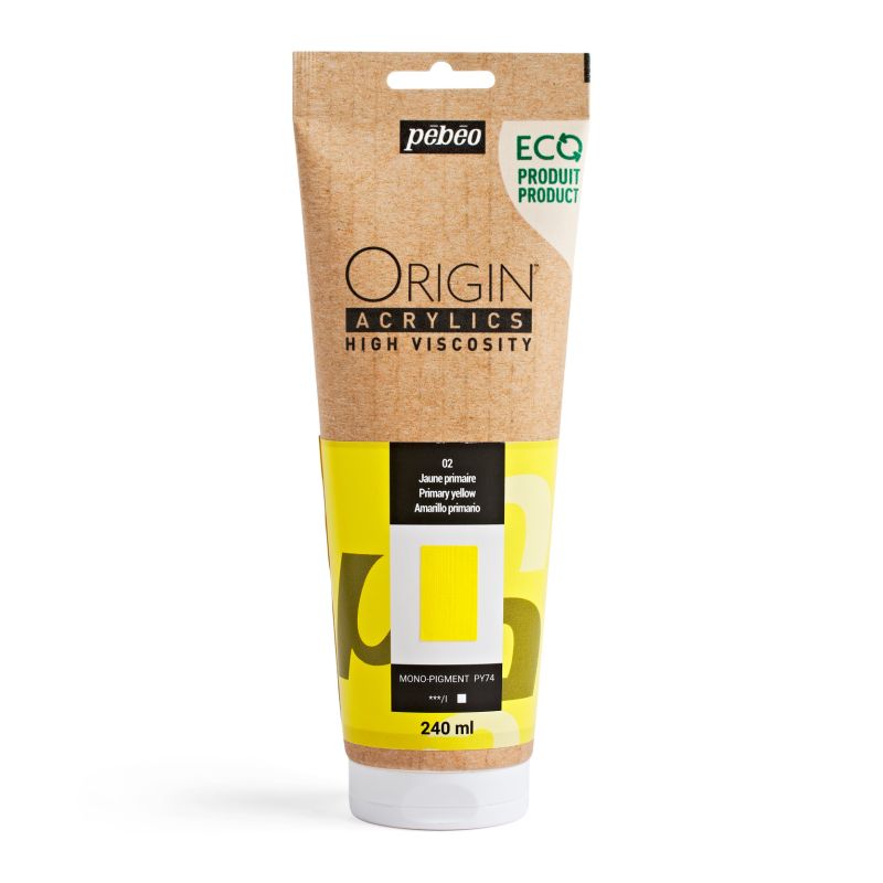 Pebeo Origin Acrylic Paint Primary Yellow