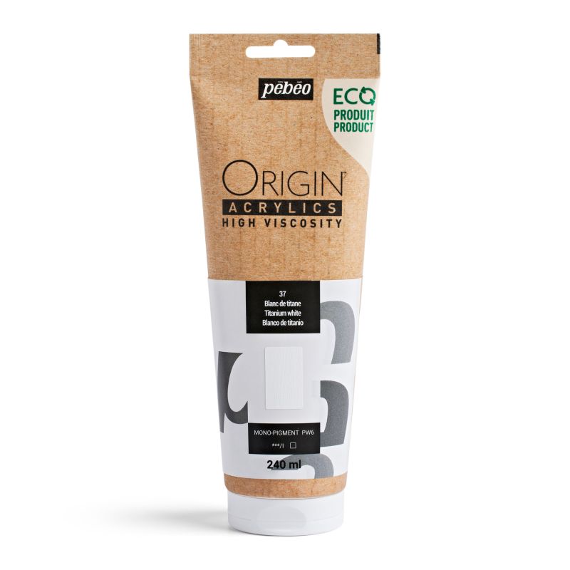 Pebeo Origin Acrylic Paint Titanium White 240ml