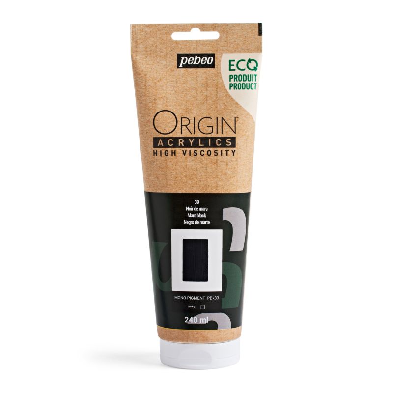 Pebeo Origin Acrylic Paint Mars Black 240ml