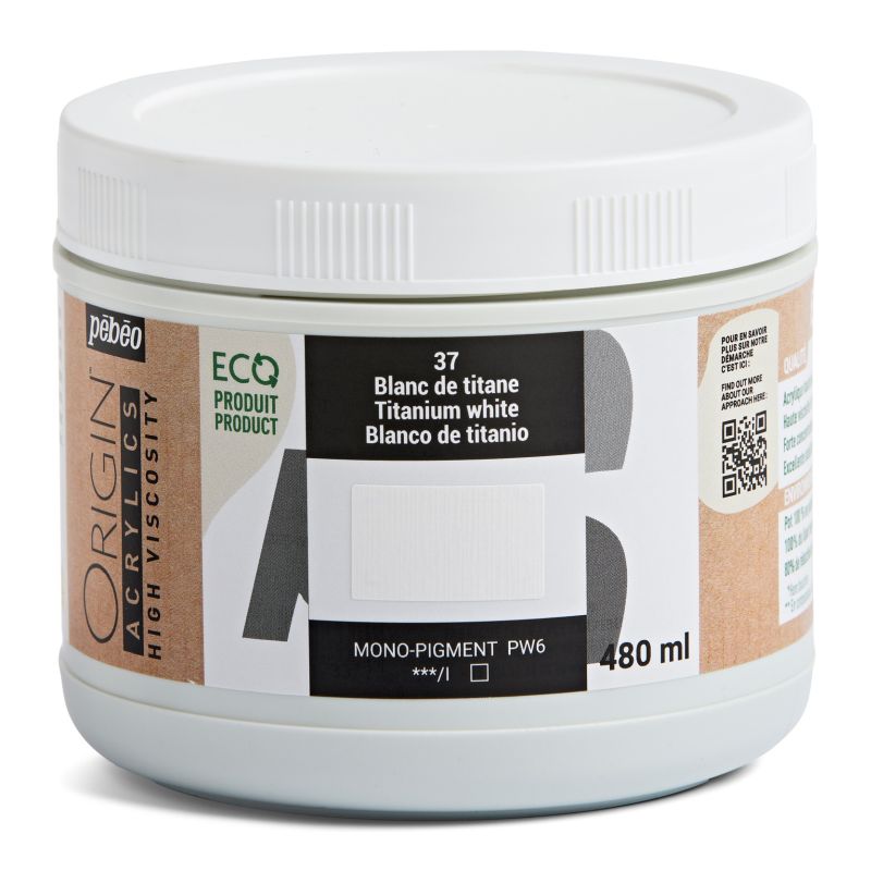 Pebeo Origin Acrylic Paint Titanium White