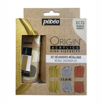 Pebeo Origin Acrylic Paint Metallic Set 3 SET