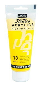 Pebeo Studio Acrylic Paint Light Azo Yellow 100ml
