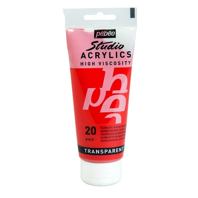Pebeo Studio Acrylic Paint QUINACRIDONE SCARLET