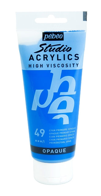 Pebeo Studio Acrylic Paint Primary Cyan Opaque