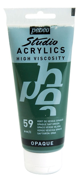 Pebeo Studio Acrylic Paint Sap Green Opaque 100ml