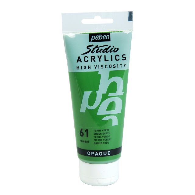 PEBEO STUDIO ACRYLIC PAINT EARTH GREEN 100ML