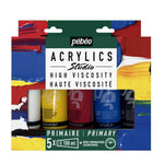 PEBEO STUDIO ACRYLIC PAINT WITH COLOUR WHEEL SET 5