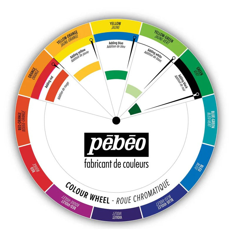 PEBEO STUDIO ACRYLIC PAINT WITH COLOUR WHEEL SET 5