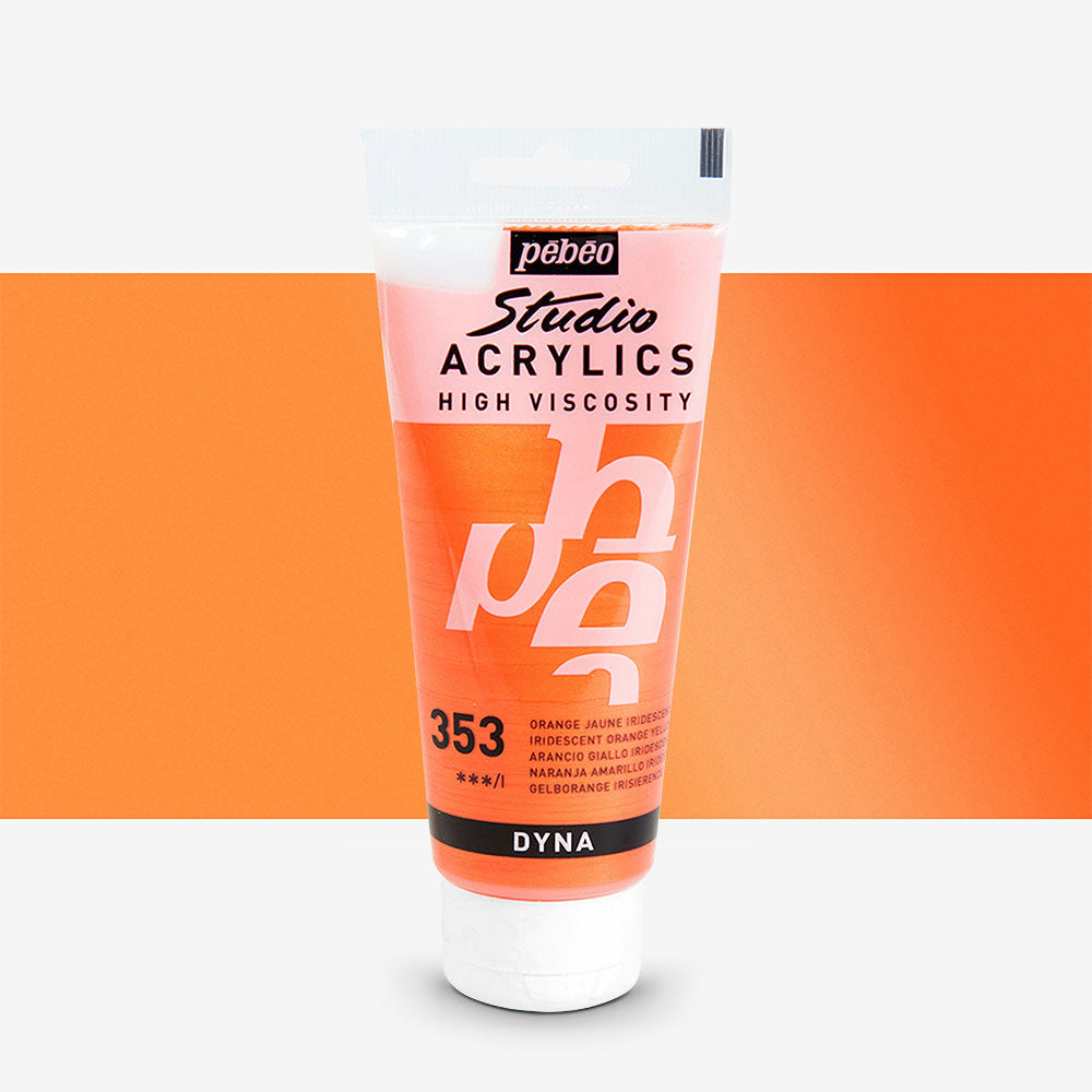 Pebeo Studio Acrylic Paint Iridescent Orange-Yellow