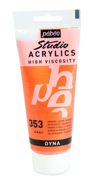 Pebeo Studio Acrylic Paint Iridescent Orange-Yellow