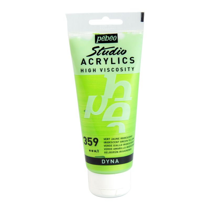 Pebeo Studio Acrylic Paint IRIDESCENT GREEN YELLOW