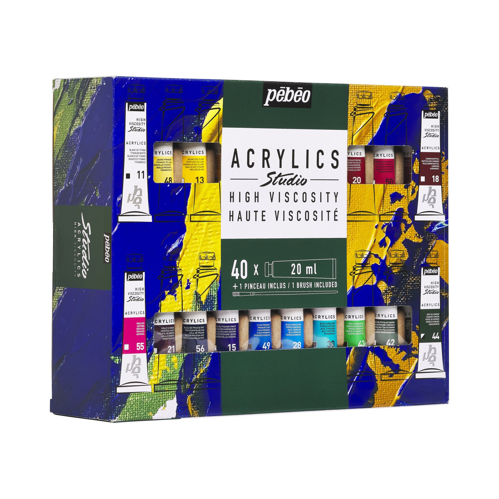 PEBEO STUDIO ACRYLIC PAINT SET 40 X 20ML