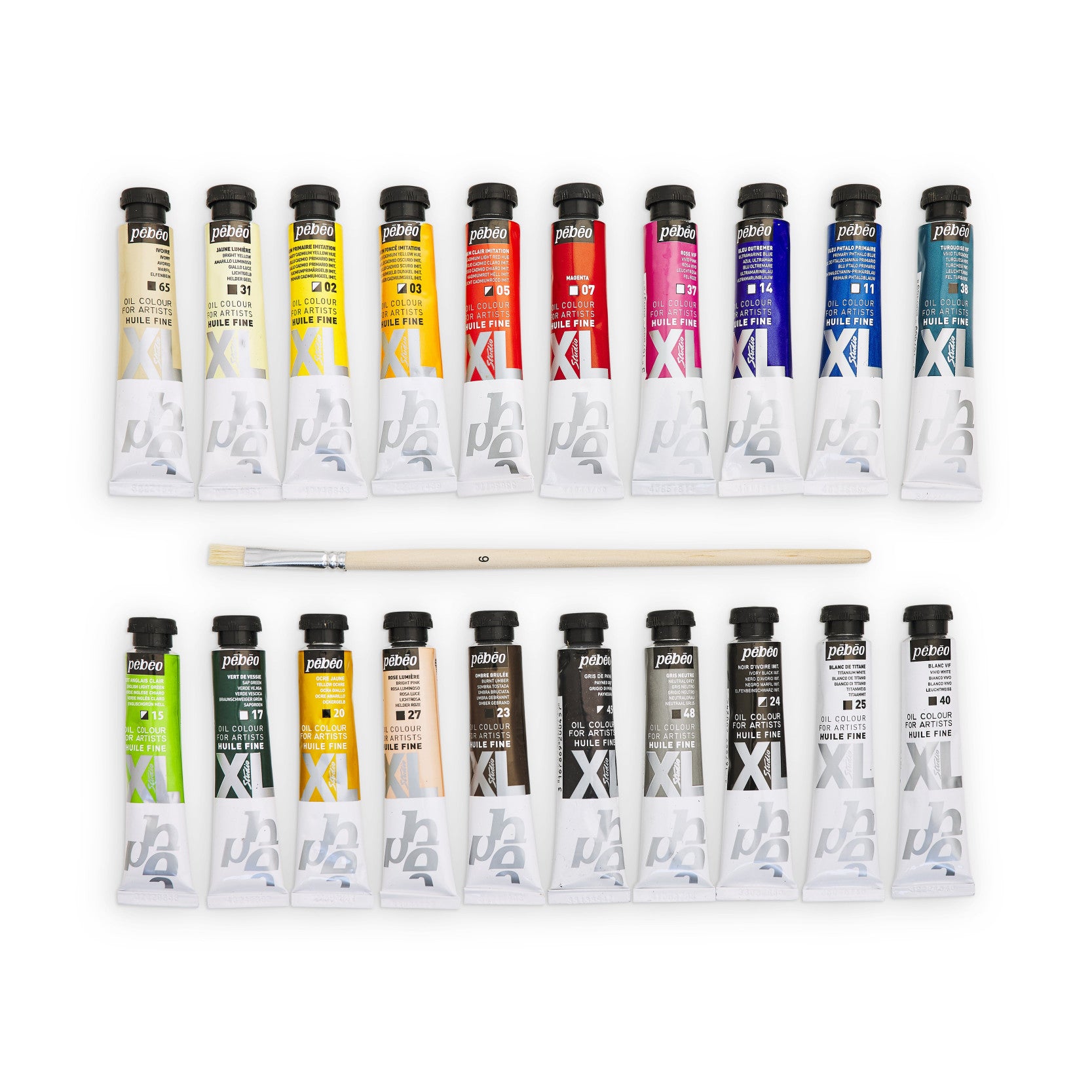 PEBEO XL OIL PAINT SET 20 WITH BRUSH