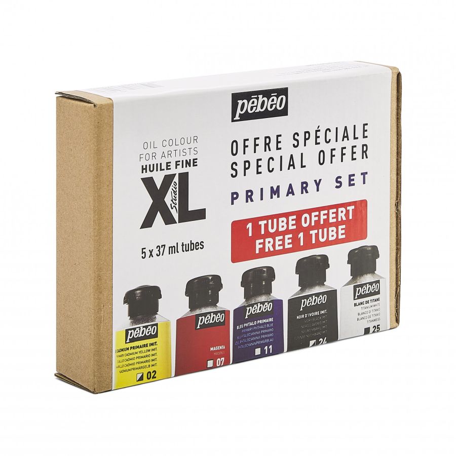 Pebeo XL Oil Paint Primary Colours Set 5 SET