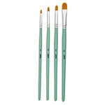 Pebeo Brush Short Filbert Yellow Polyamide Set 4 SET