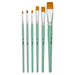 Pebeo Brush Short Flat Yellow Polyamide Set 6 SET