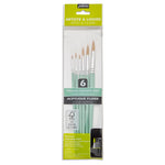 Pebeo Brush Short Round Yellow Polyamide Set 6 SET