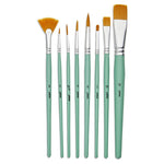 Pebeo Brush Short Assorted Yellow Polyamide Set 8 SET