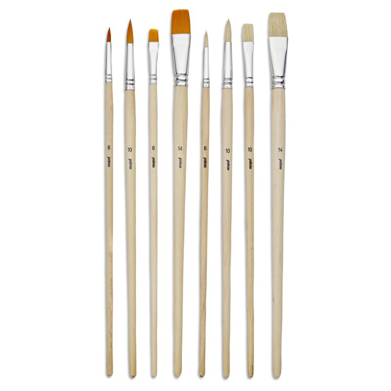 Pebeo Brush Long Bristle Polyamide Set 8 SET