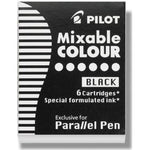 Pilot Parallel Ink Cartridge Black Packet 6