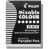 Pilot Parallel Ink Cartridge Black Packet 6