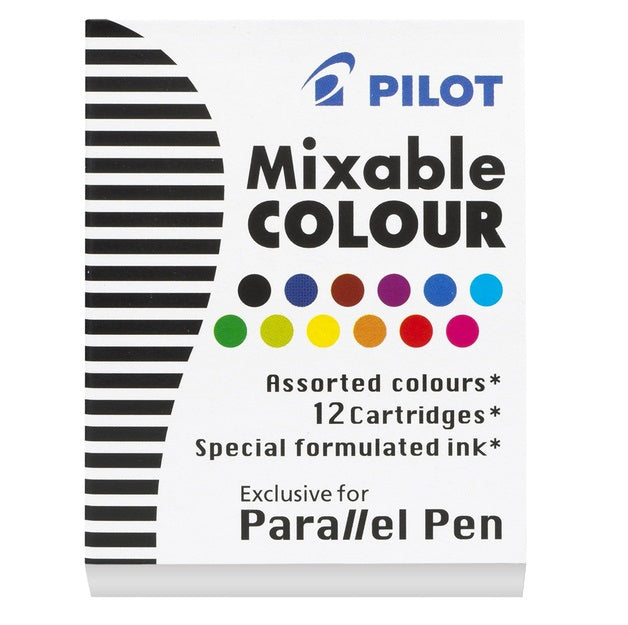 PILOT PARALLEL INK CARTRIDGE COLOUR PACKET 12