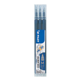 PILOT FRIXION ERASEABLE PEN REFILL BLUE BLACK PACKET 3