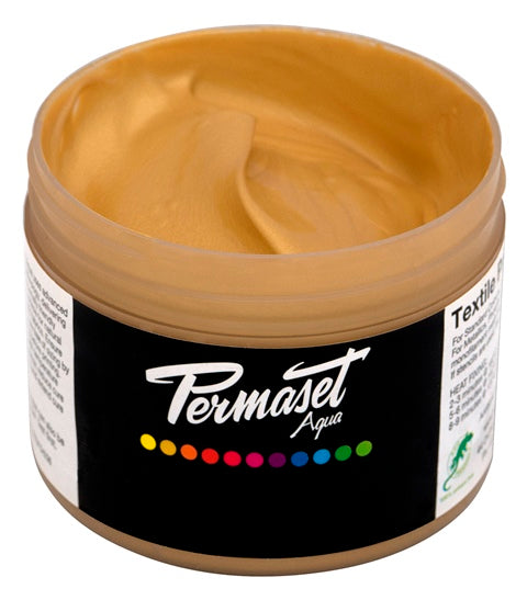 Permaset Aqua Screen Printing Ink Gold Lustre 100ml