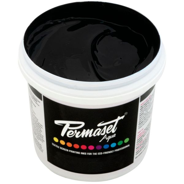 Permaset Aqua Screen Printing Ink Jet Black 1L