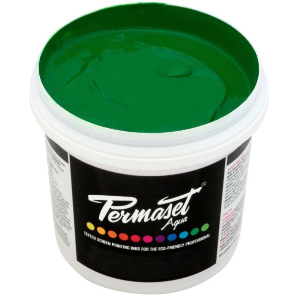 Permaset Aqua Screen Printing Ink Mid Green 1L