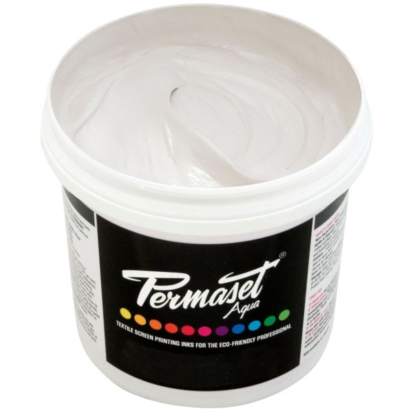 Permaset Aqua Screen Printing Ink Pearl White 1L
