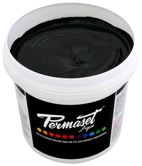 Permaset Super Cover Aqua Screen Printing Ink Black 1L