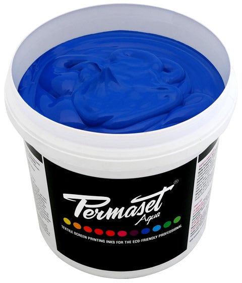 Permaset Super Cover Aqua Screen Printing Ink Blue B 1L