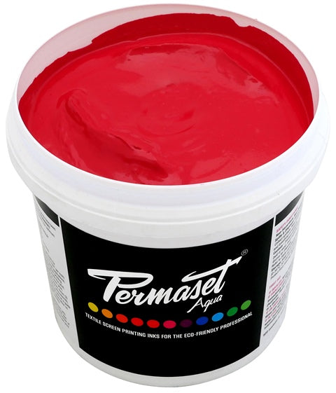 Permaset Super Cover Aqua Screen Printing Ink Bright Red 1L