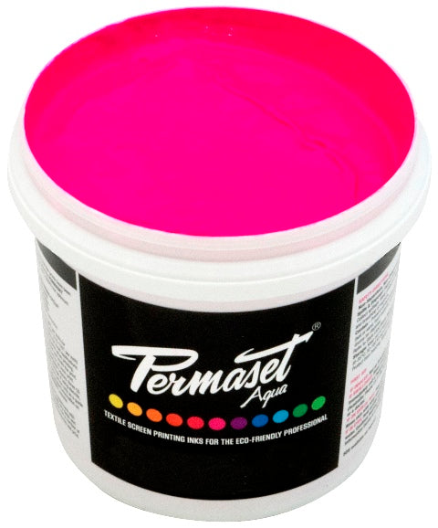 Permaset Super Cover Aqua Screen Printing Ink Glow Magenta 1L