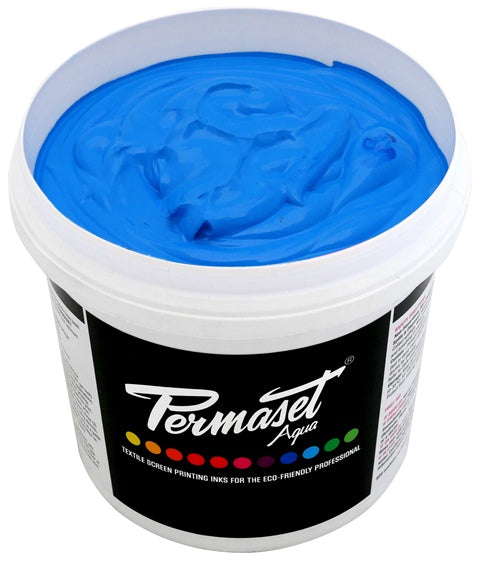 Permaset Super Cover Aqua Screen Printing Ink Light Blue 1L