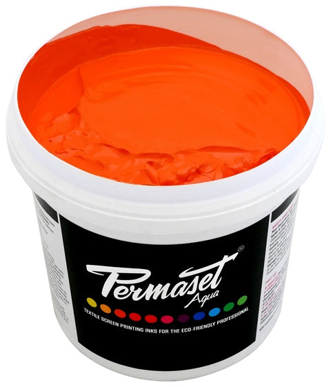 Permaset Super Cover Aqua Screen Printing Ink Orange 1L