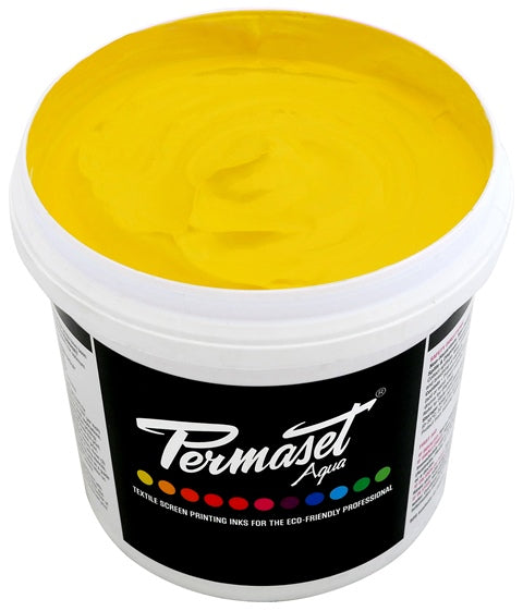 Permaset Super Cover Aqua Screen Printing Ink Mid Yellow 1L