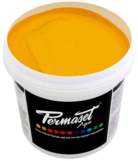 Permaset Super Cover Aqua Screen Printing Ink Yellow R 1L