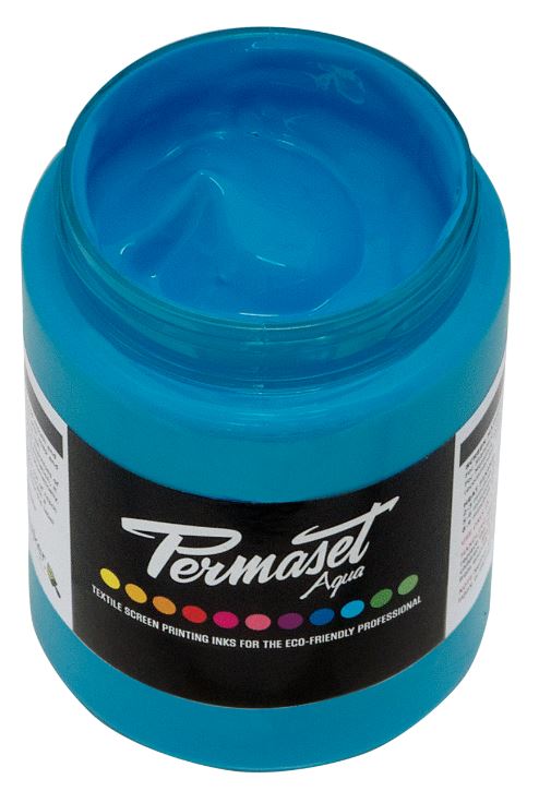 Permaset Aqua Screen Printing Ink Light Blue 300ml
