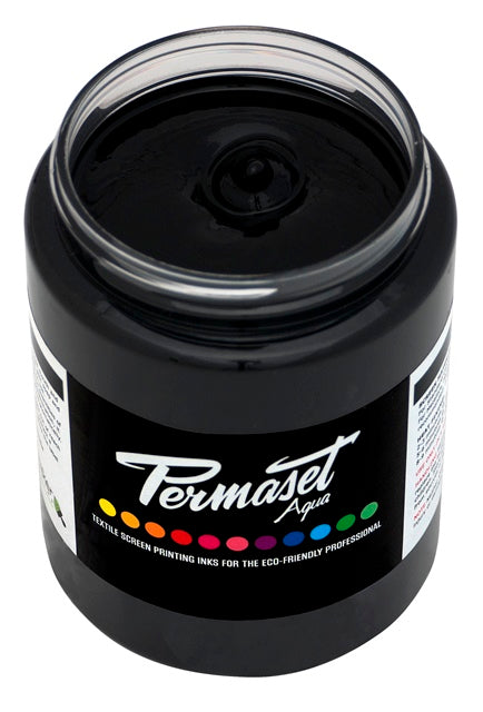 Permaset Super Cover Aqua Screen Printing Ink Black 300ml