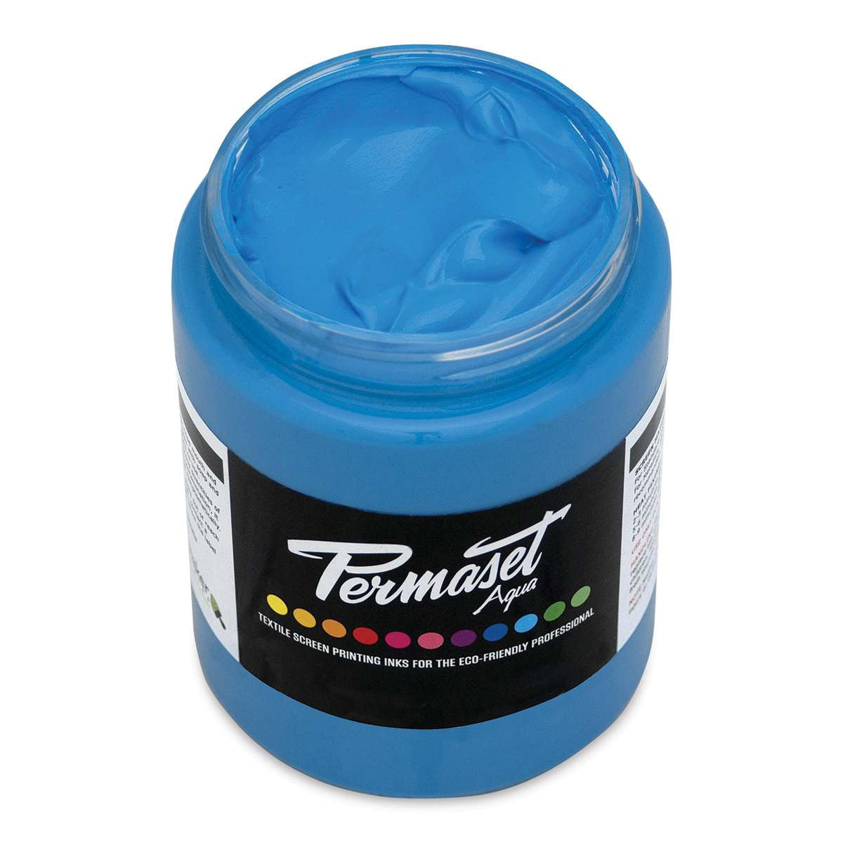 Permaset Super Cover Aqua Screen Printing Ink Glow Blue