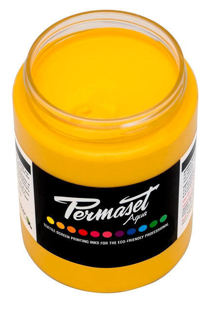 Permaset Super Cover Aqua Screen Printing Ink Yellow R 300ml