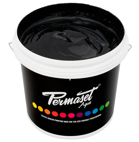 Permaset Super Cover Aqua Screen Printing Ink Black 4L